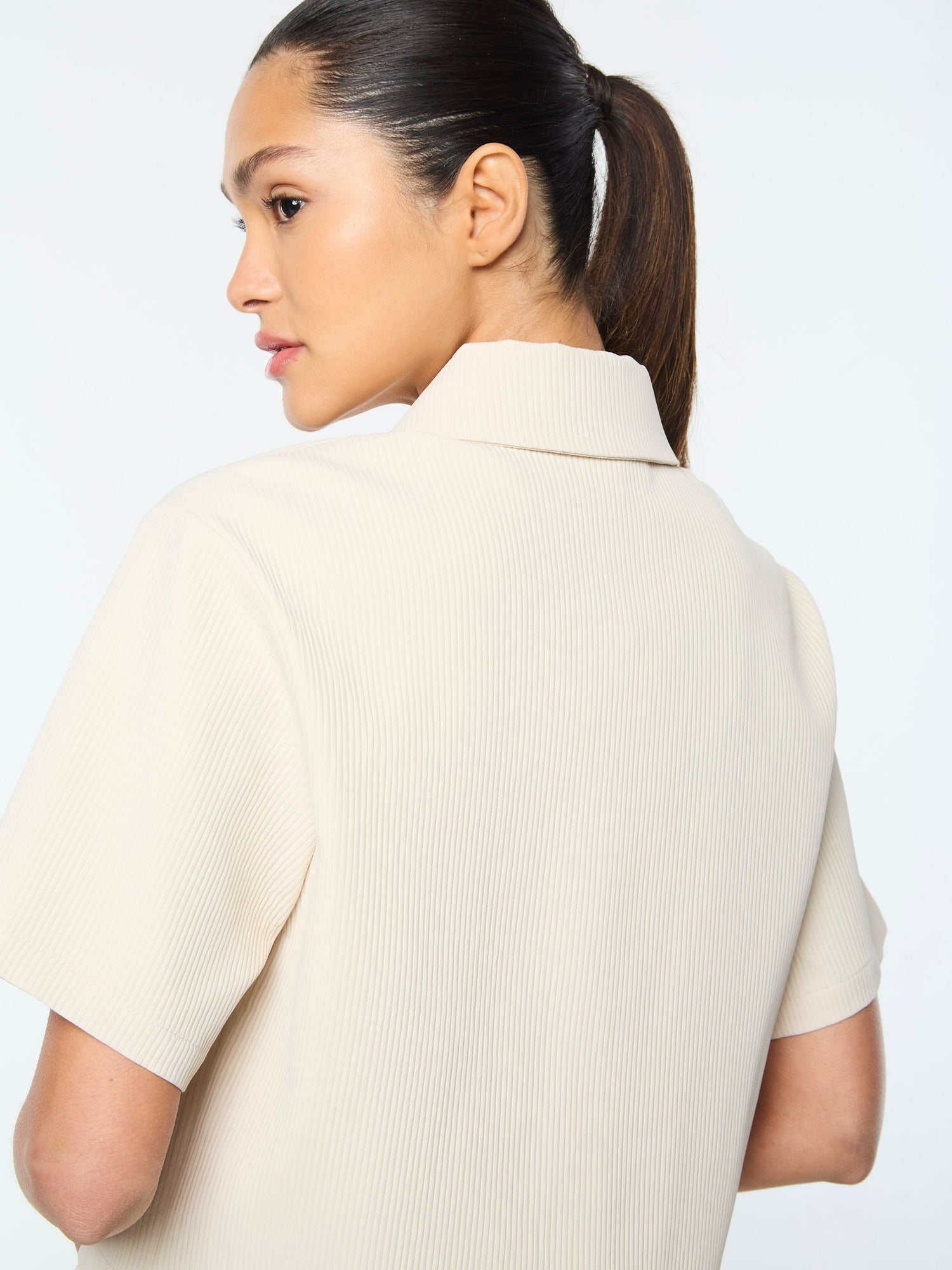 Women | Mia Cropped Shirt | Fog
