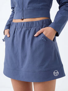 Women | Aria Track Skirt | Blue Indigo