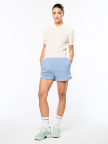 Women | Leila Knit Polo | Gardenia