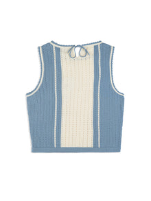 Women | Zola Knit Top | Faded Denim