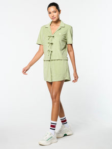 Women | Edda Cropped Shirt | Reseda