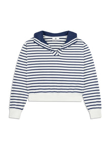 Women | Marina Sailor Collar Sweatshirt | Gardenia