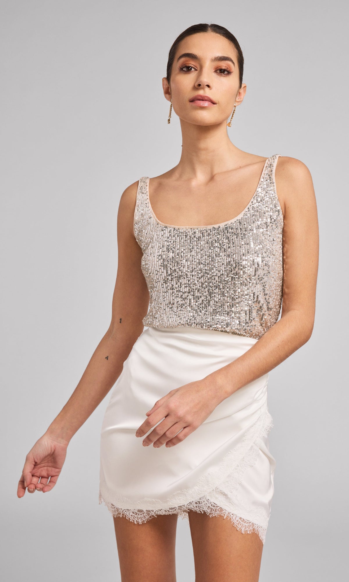 Jazz Sequin Tank | Silver
