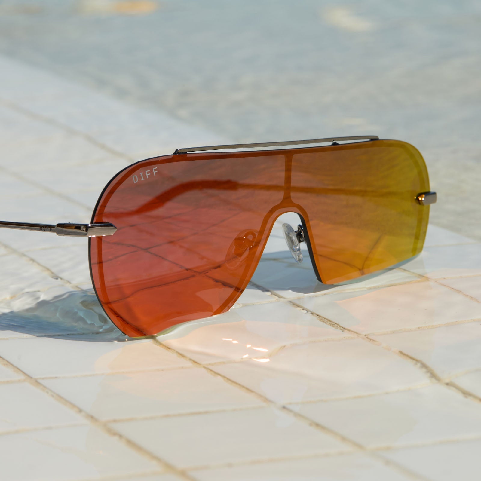 Womens | Imani Sunglasses | Gunmetal | Red Hot Summer Lenses