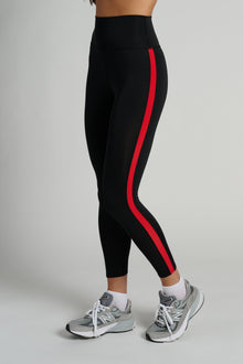 Soul by SoulCycle | Milestone Racing Tight | Black/Red