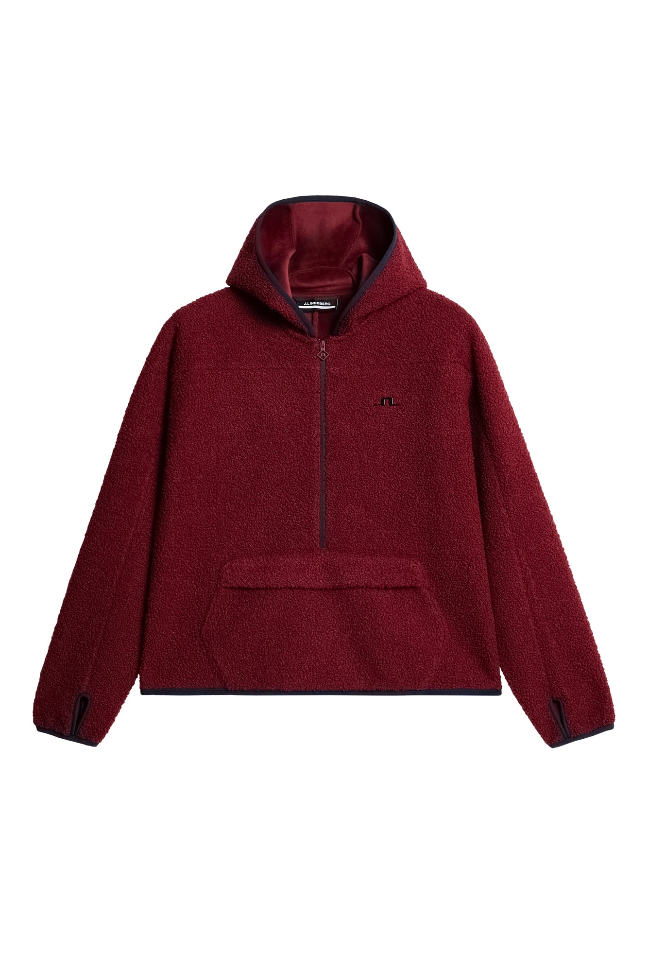 Delise Pile Hoodie in Cabernet by J.Lindeberg
