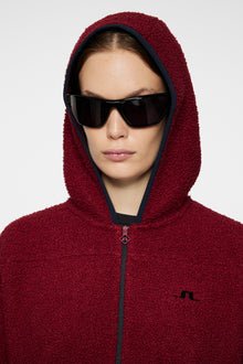 Women | Delise Pile Hoodie | Cabernet