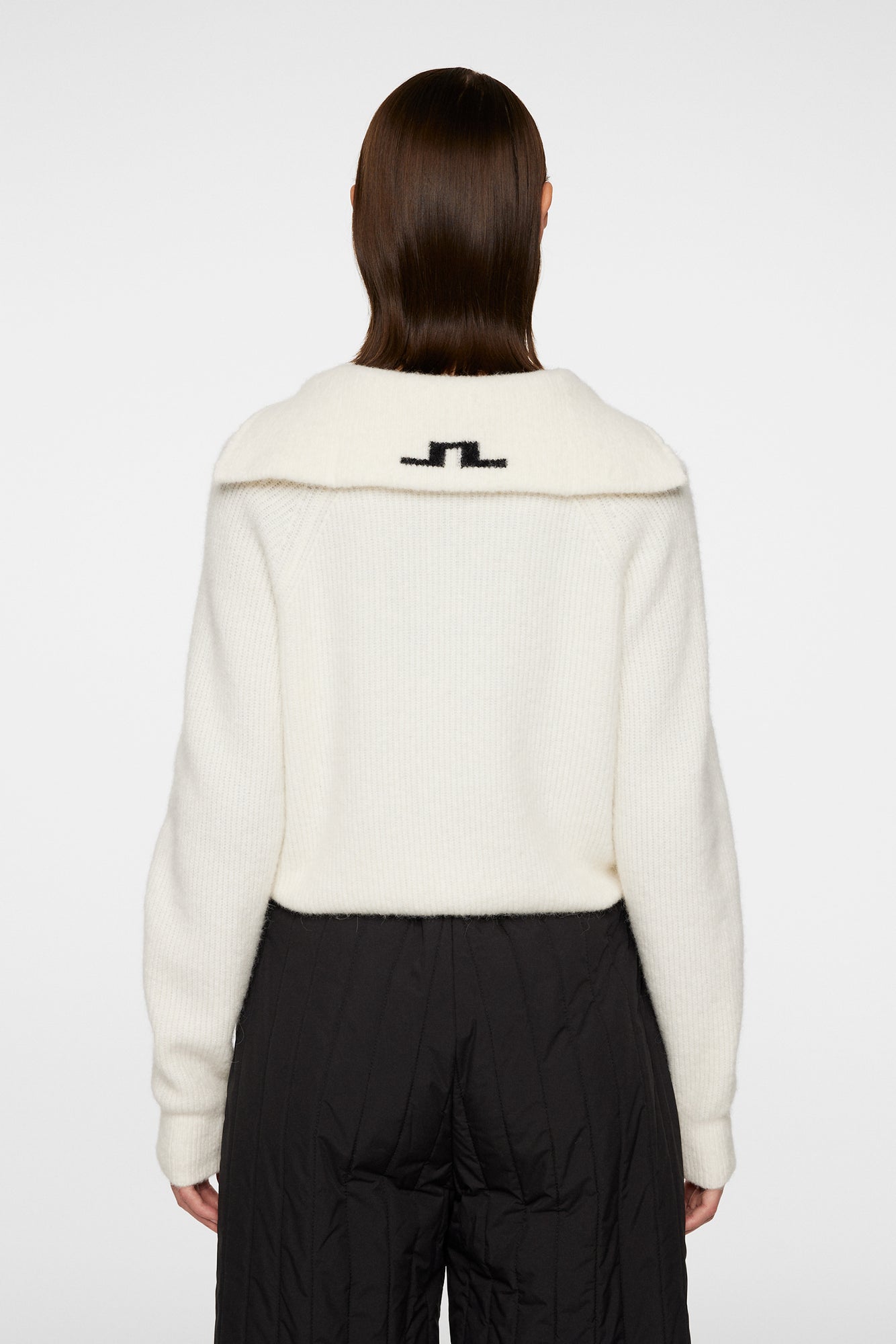 Women | Finja Knitted Zip Sweater | Whisper White