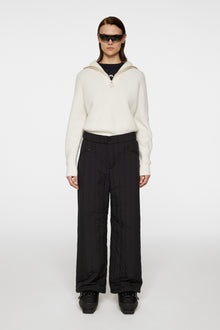 Women | Finja Knitted Zip Sweater | Whisper White