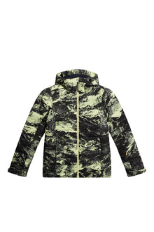 Women | W Thermic Down Jacket Printed | Mountain Glitch Lime