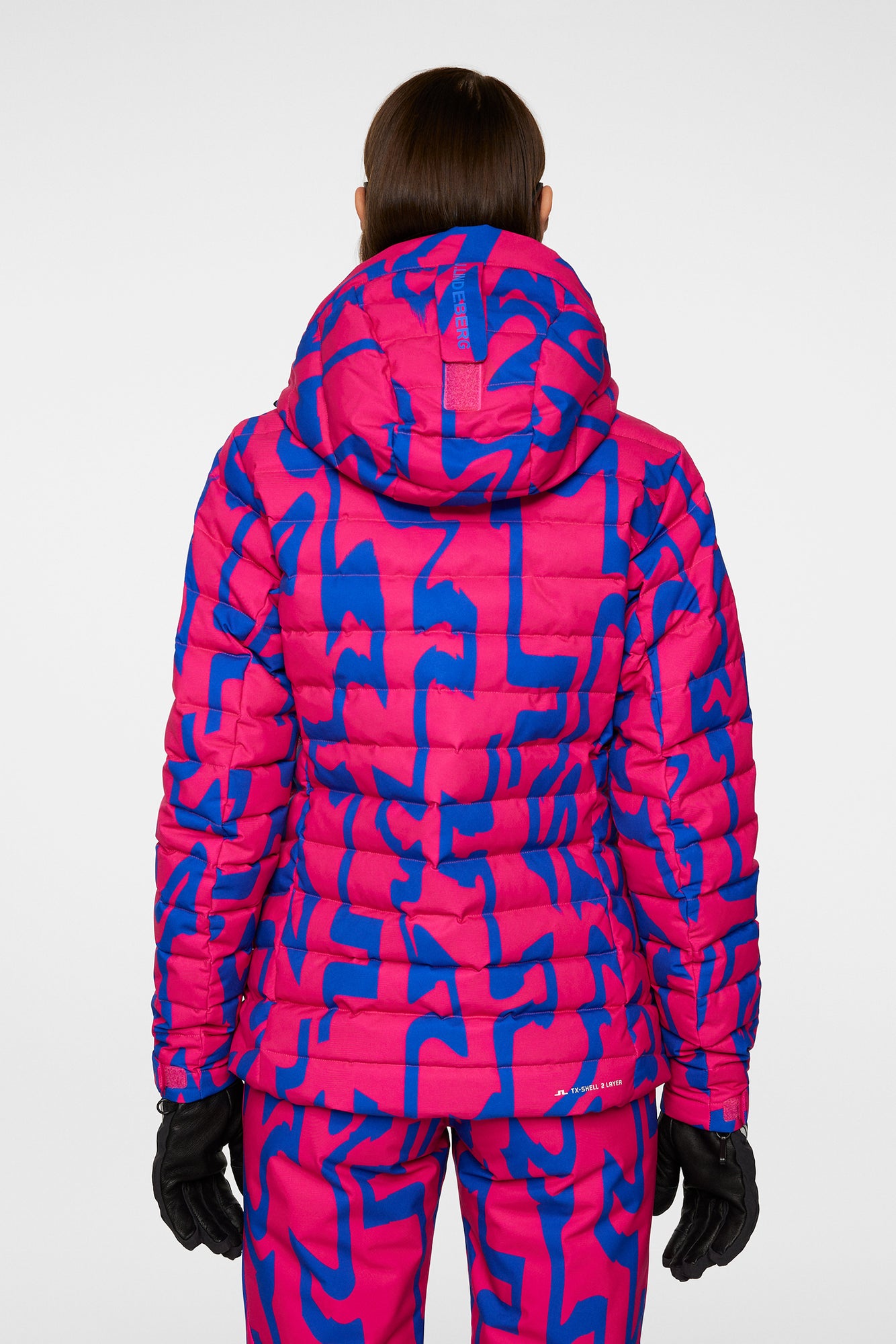 Women | W Thermic Down Jacket Printed | Glitch Bridge Pink