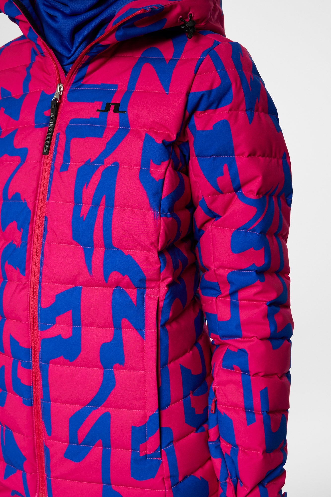 Women | W Thermic Down Jacket Printed | Glitch Bridge Pink