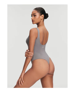 Scoop Back Bodysuit | Cool Gray