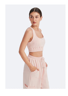 Scoop Neck Racerback Bra | Marshmallow Pink