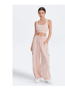 Scoop Neck Racerback Bra | Marshmallow Pink