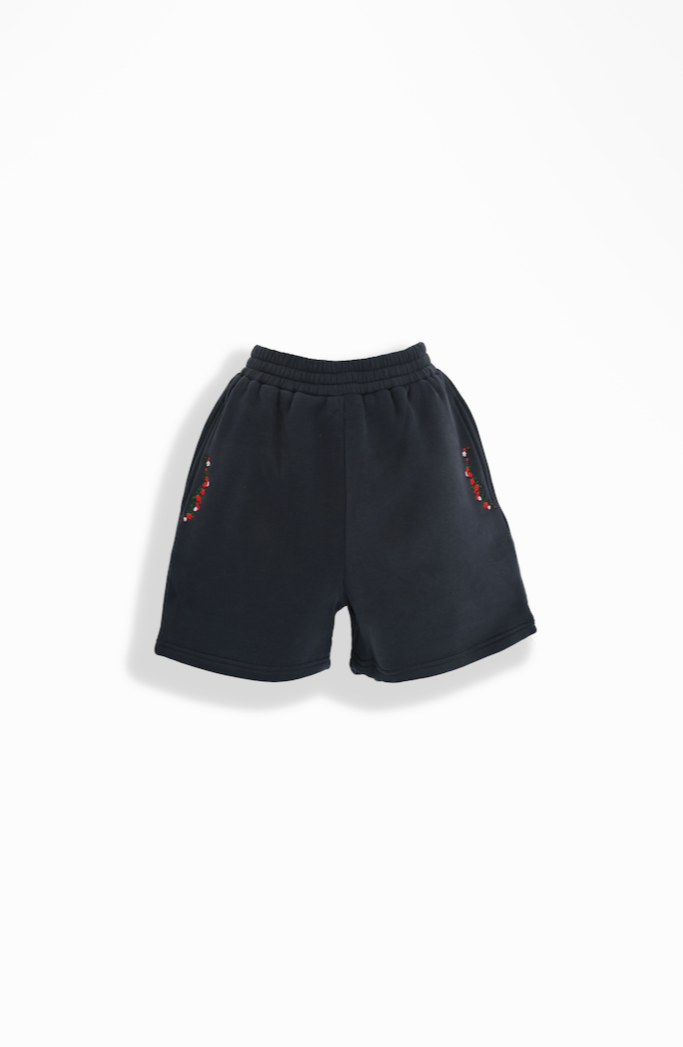 Herald Floral Sweat Shorts | Navy