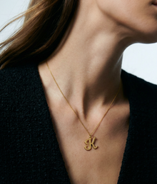 The Signature Script Pendant Necklace | Gold Vermeil