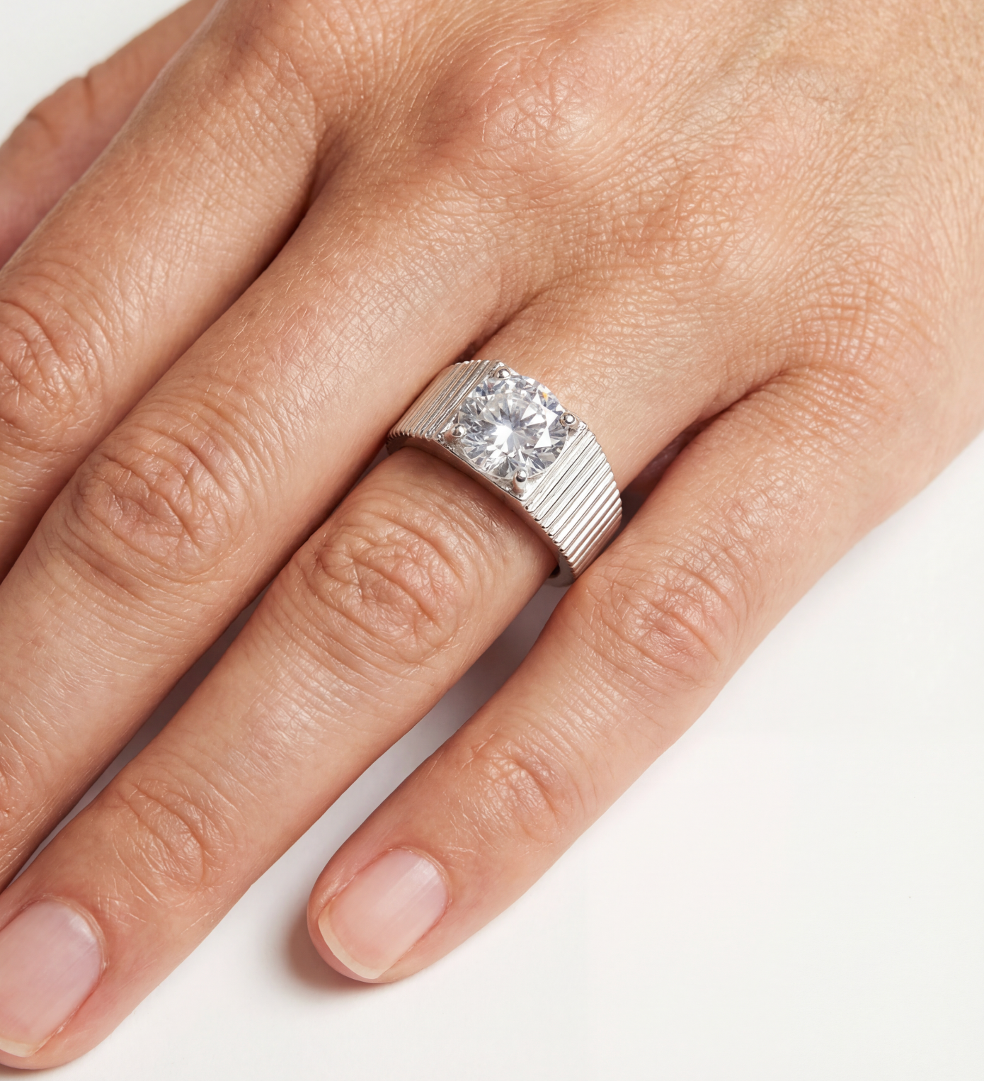 The Rouge Cz Signet Ring | Sterling Silver