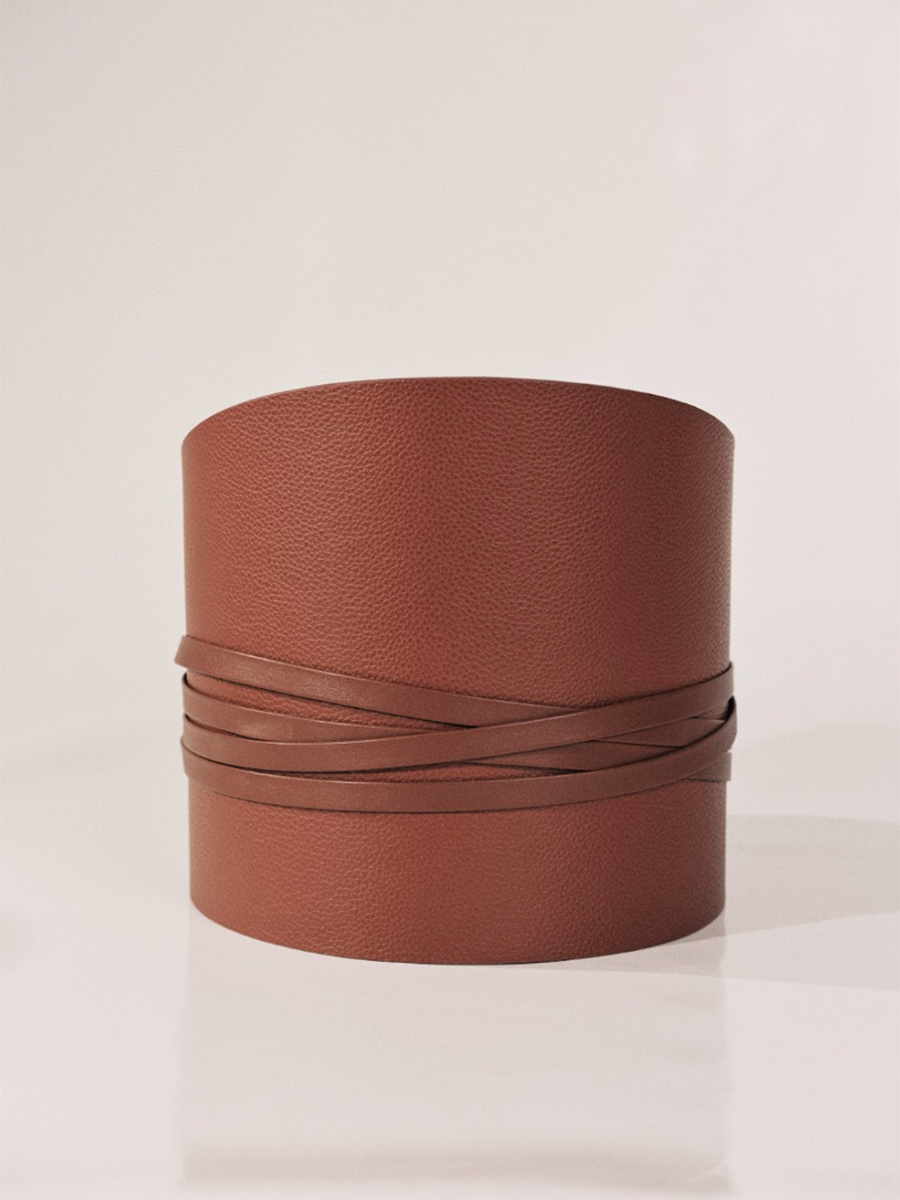 Undone Corset Pebble Leather Belt | Camel