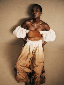 Undone Corset Camel Calf Hair | Camel Calf Hair