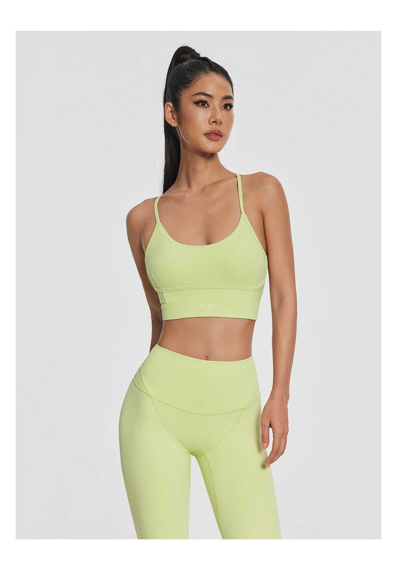 Seamless Crossback Bra | Cool Matcha