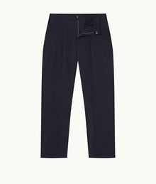 Sedgwick Tailored Fit Stretch-Cotton Trousers | Night Iris
