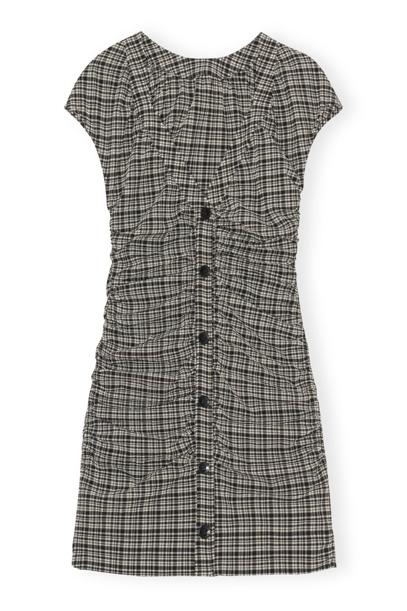 Seersucker Dress | Mini Check Black