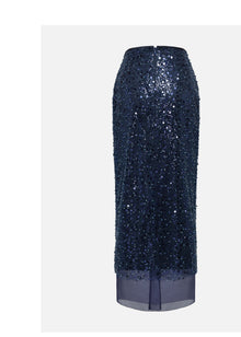 Sequin Skirt | Navy
