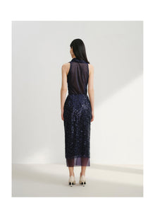 Sequin Skirt | Navy