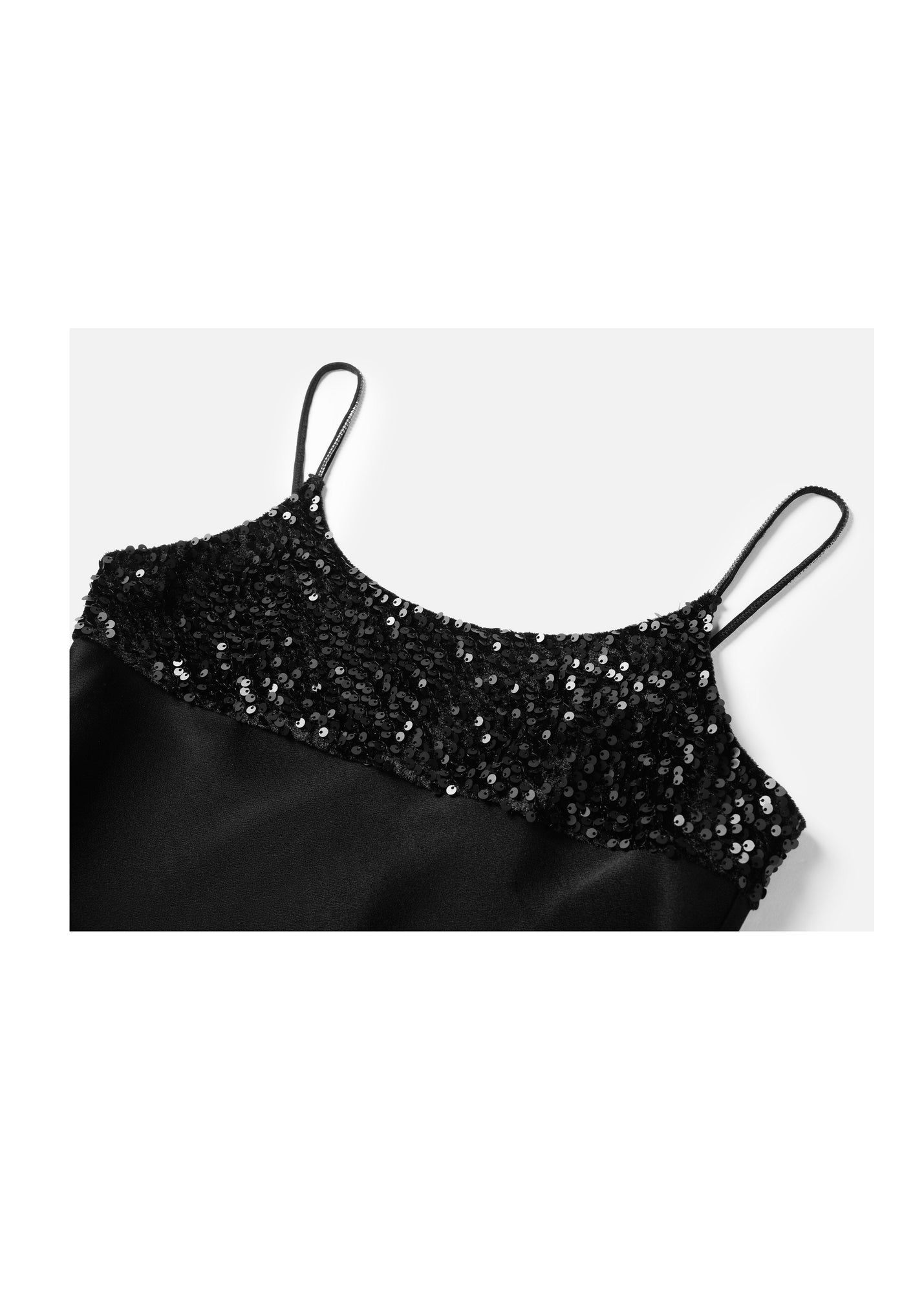 Sequin Slip Dress | Black