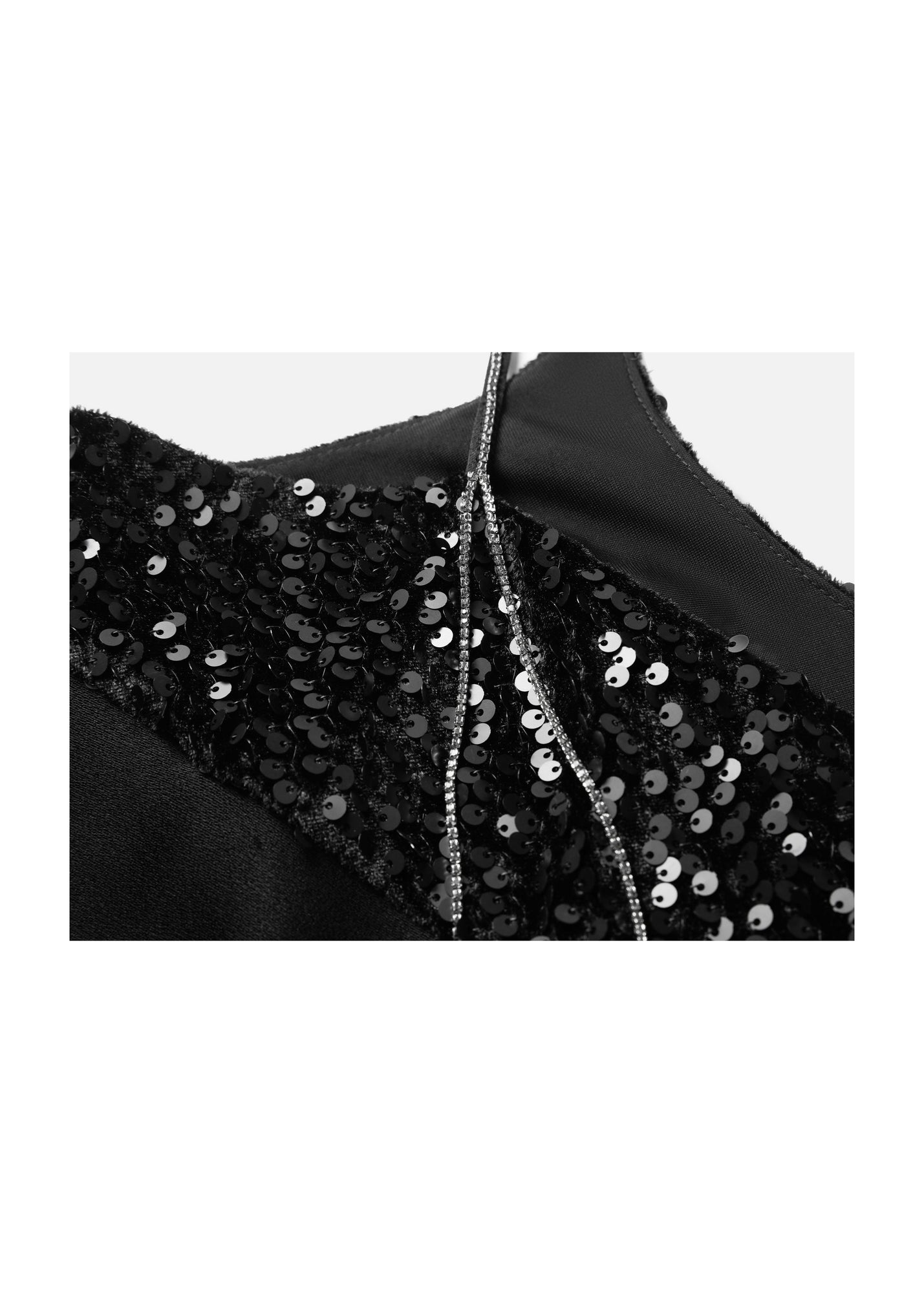 Sequin Slip Dress | Black