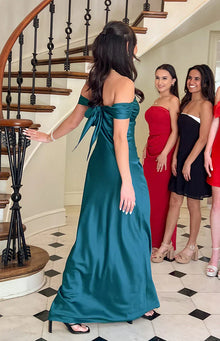 Seraphina Off The Shoulder Maxi Dress | Teal
