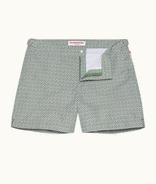 Setter Geo Print Shorter-Length Swim Shorts Woven | Kiwi Rush/White Sand