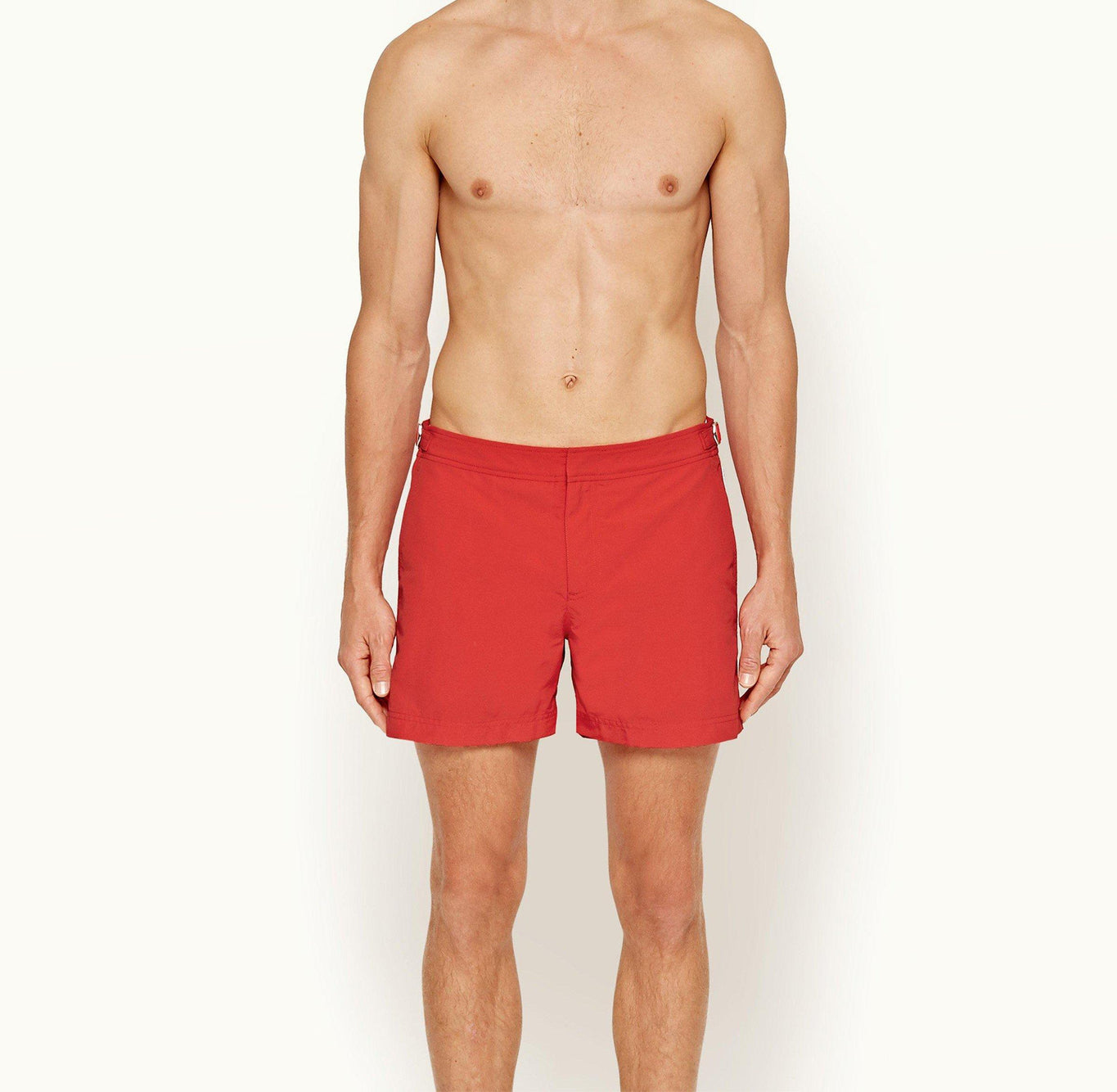 Setter Shorter-Length Swim Shorts | Rescue Red