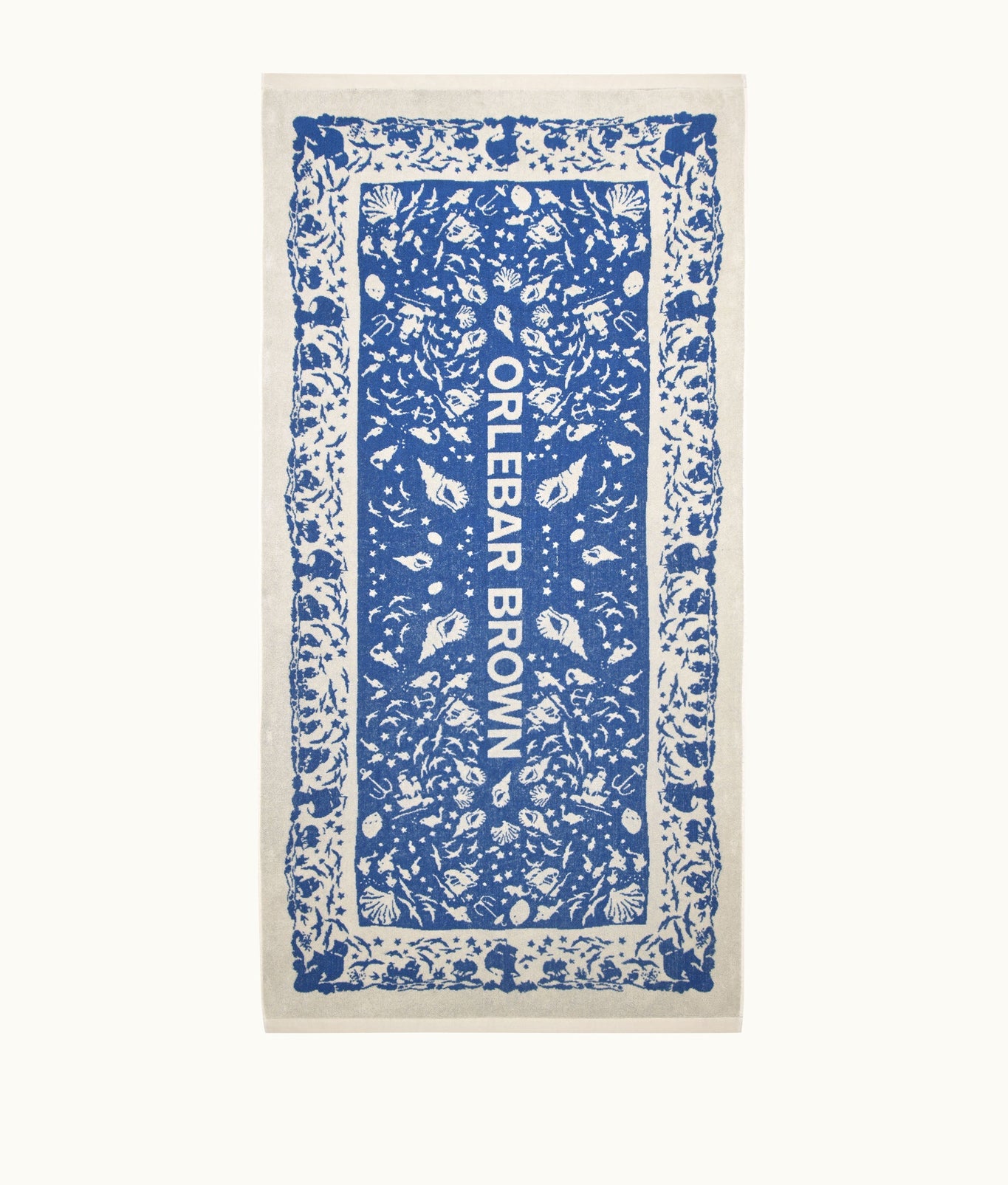 Seymour Ocean Jacquard Cotton Beach Towel | River Blue