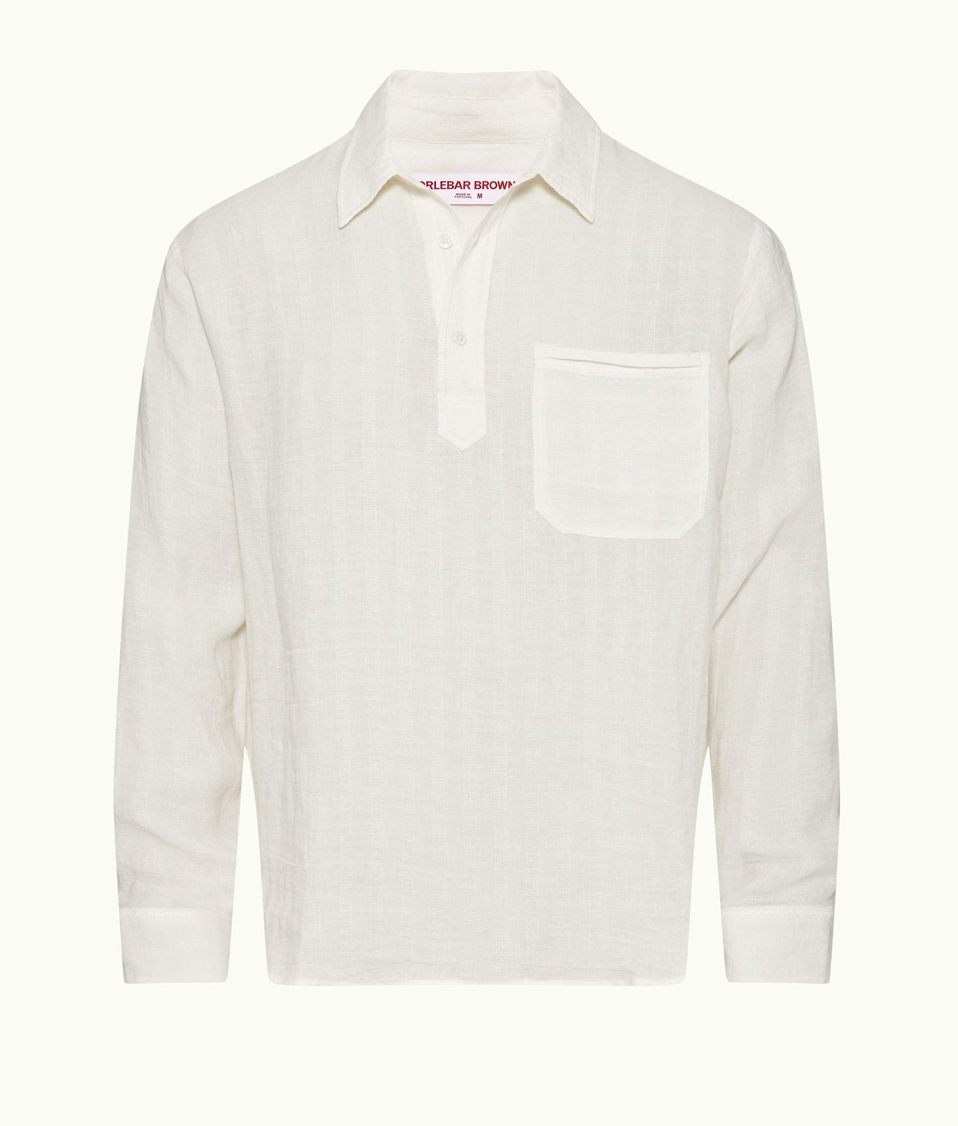 Shanklin Linen Tonal Stripe Relaxed Fit Overhead Shirt Woven | Thasos Beach