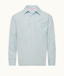 Shanklin Relaxed Fit Overhead Organic Cotton Shirt | Powdered Sky