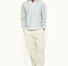 Shanklin Relaxed Fit Overhead Organic Cotton Shirt | Powdered Sky