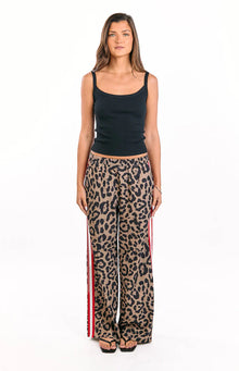 Sharly Pants | Leopard Red Racer Stripe