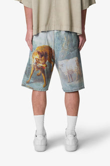 Sheep Hounded Denim Shorts | Multi