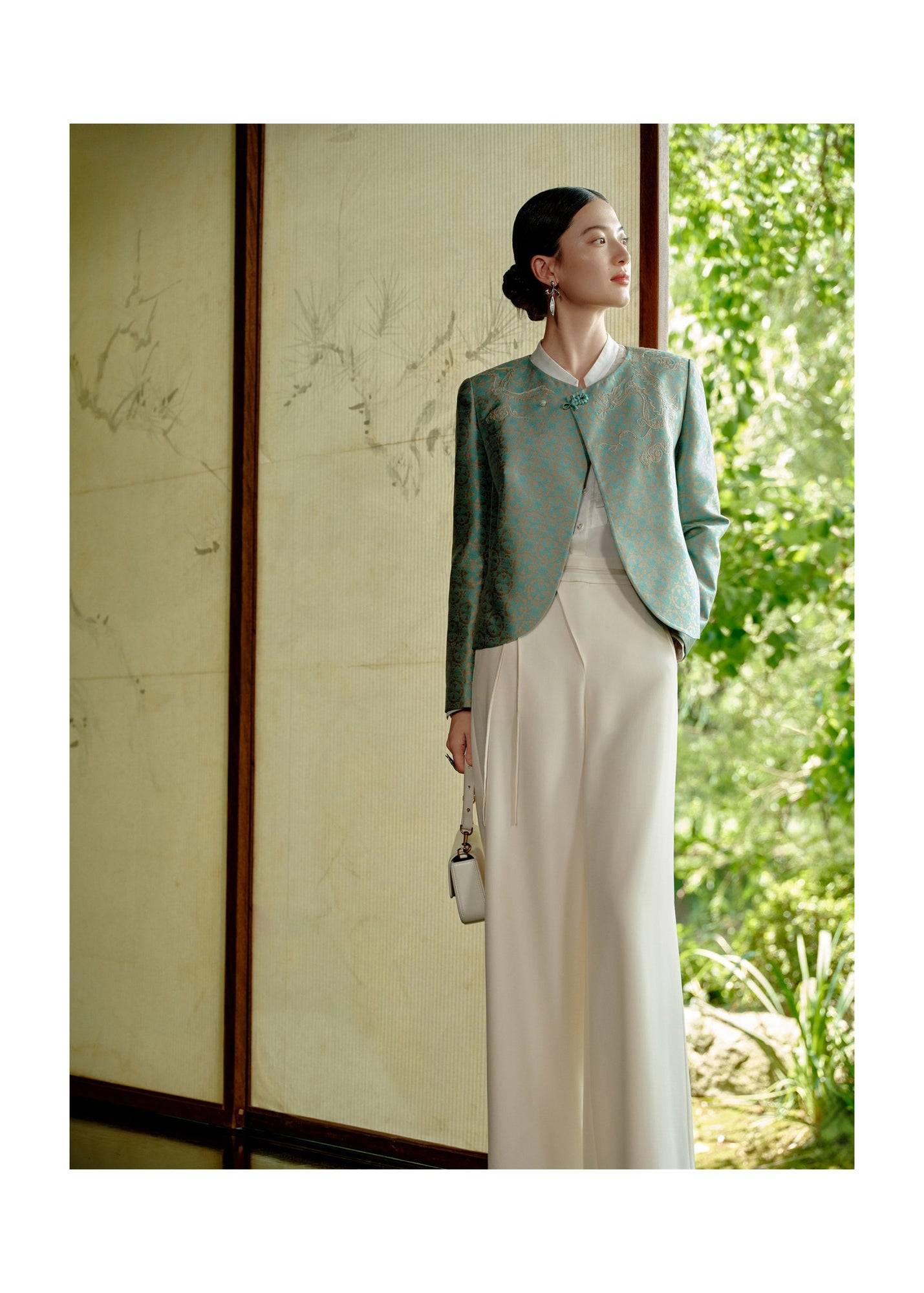 Short New Chinese-style Jacket | Green