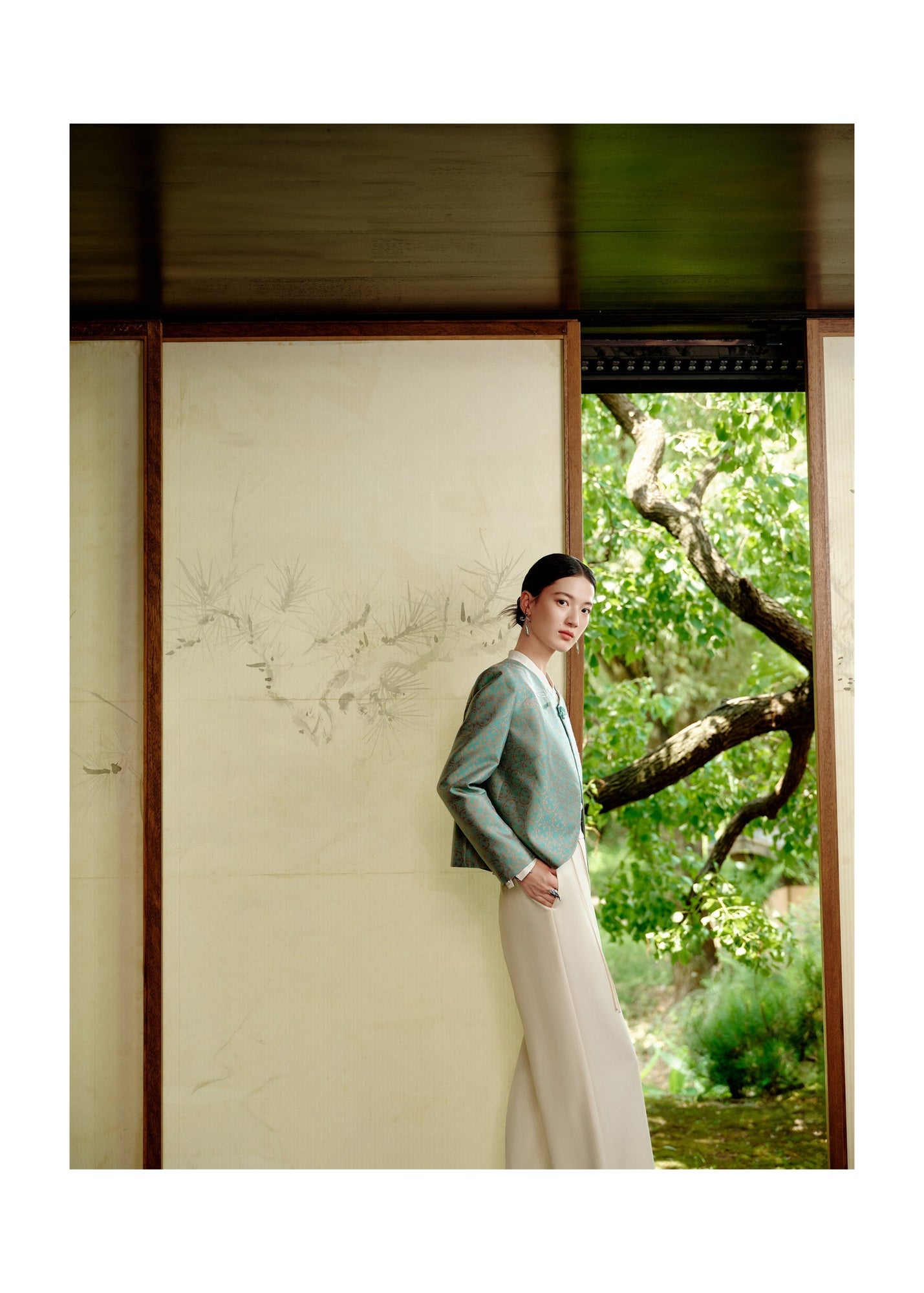 Short New Chinese-style Jacket | Green
