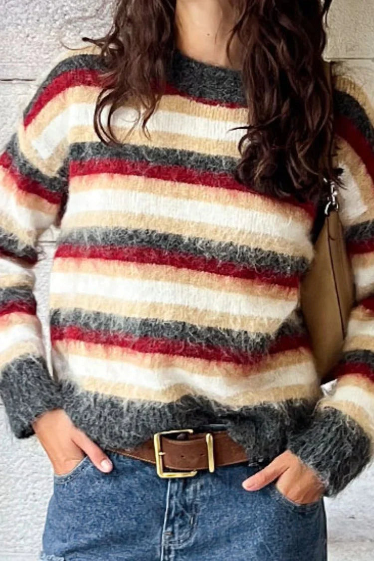 Sicily Stripe Oversized Sweater | Multi