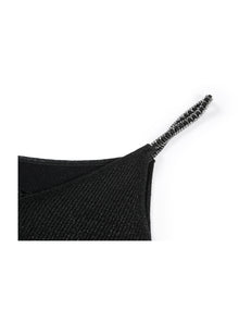 Silk-Blend V-Neck Camisole | Black