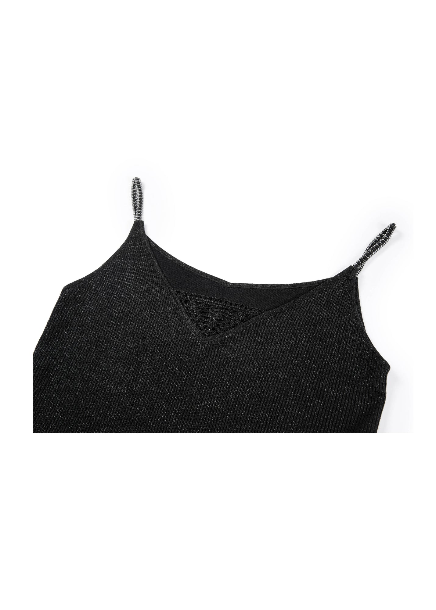 Silk-Blend V-Neck Camisole | Black