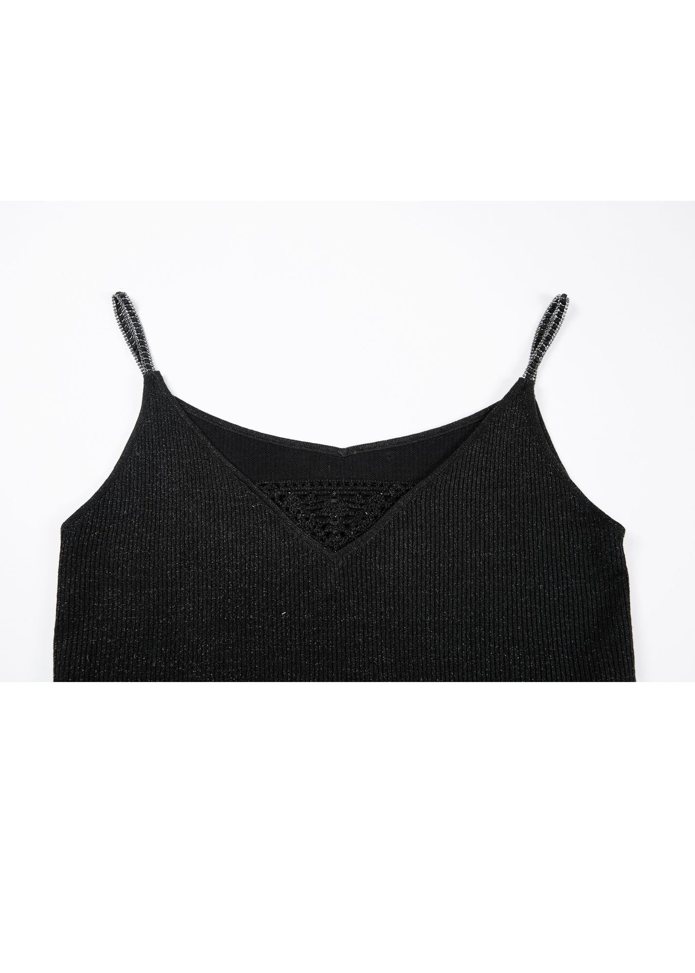 Silk-Blend V-Neck Camisole | Black