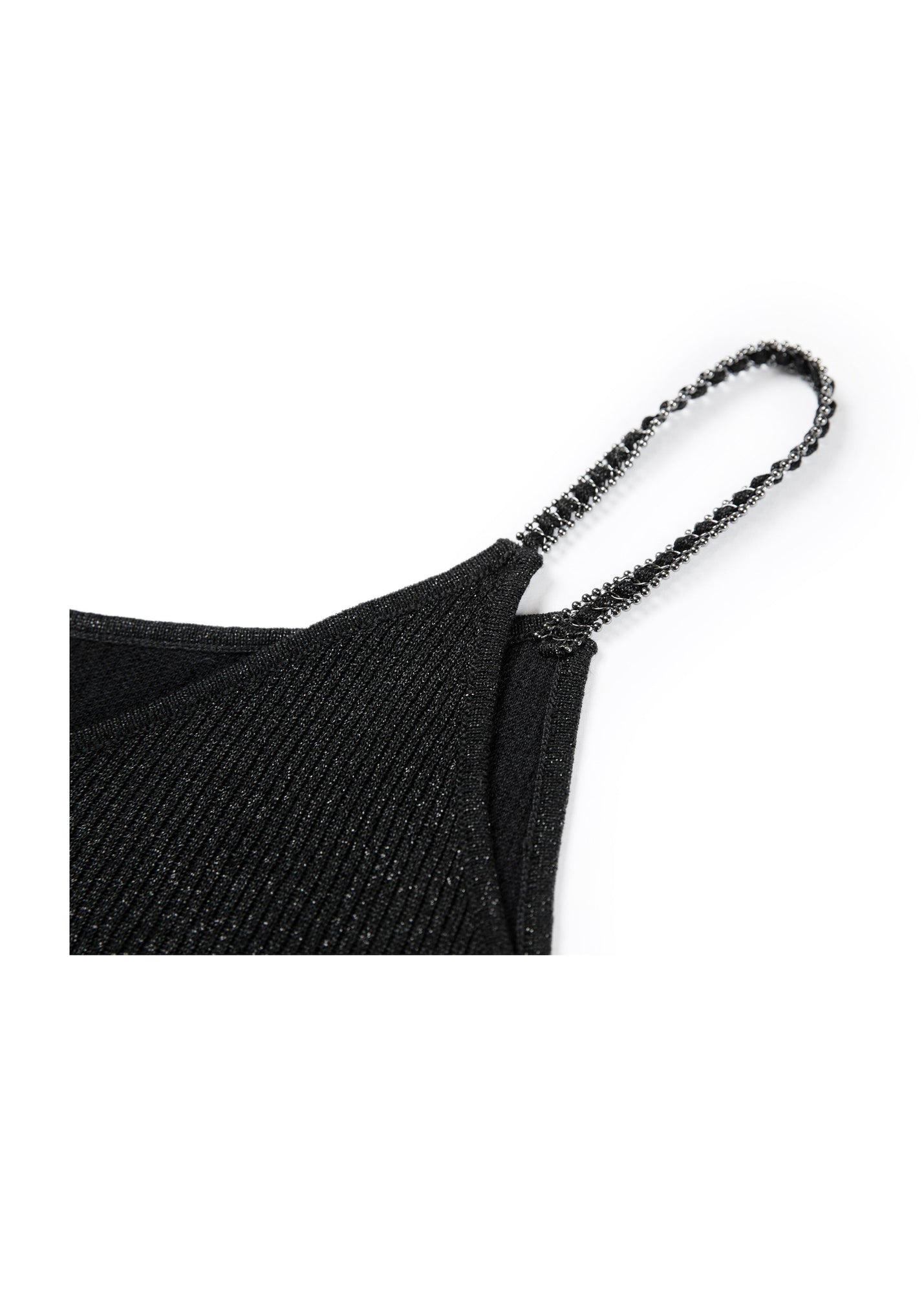 Silk-Blend V-Neck Camisole | Black