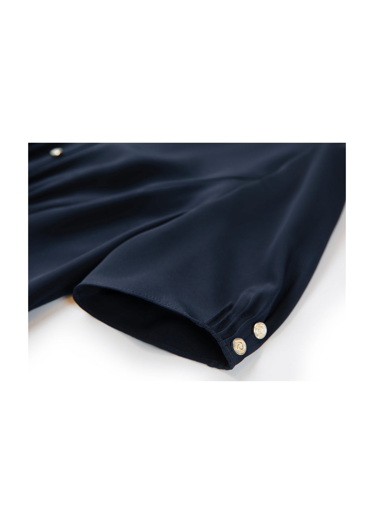 Silk V-Neck Dress | Navy