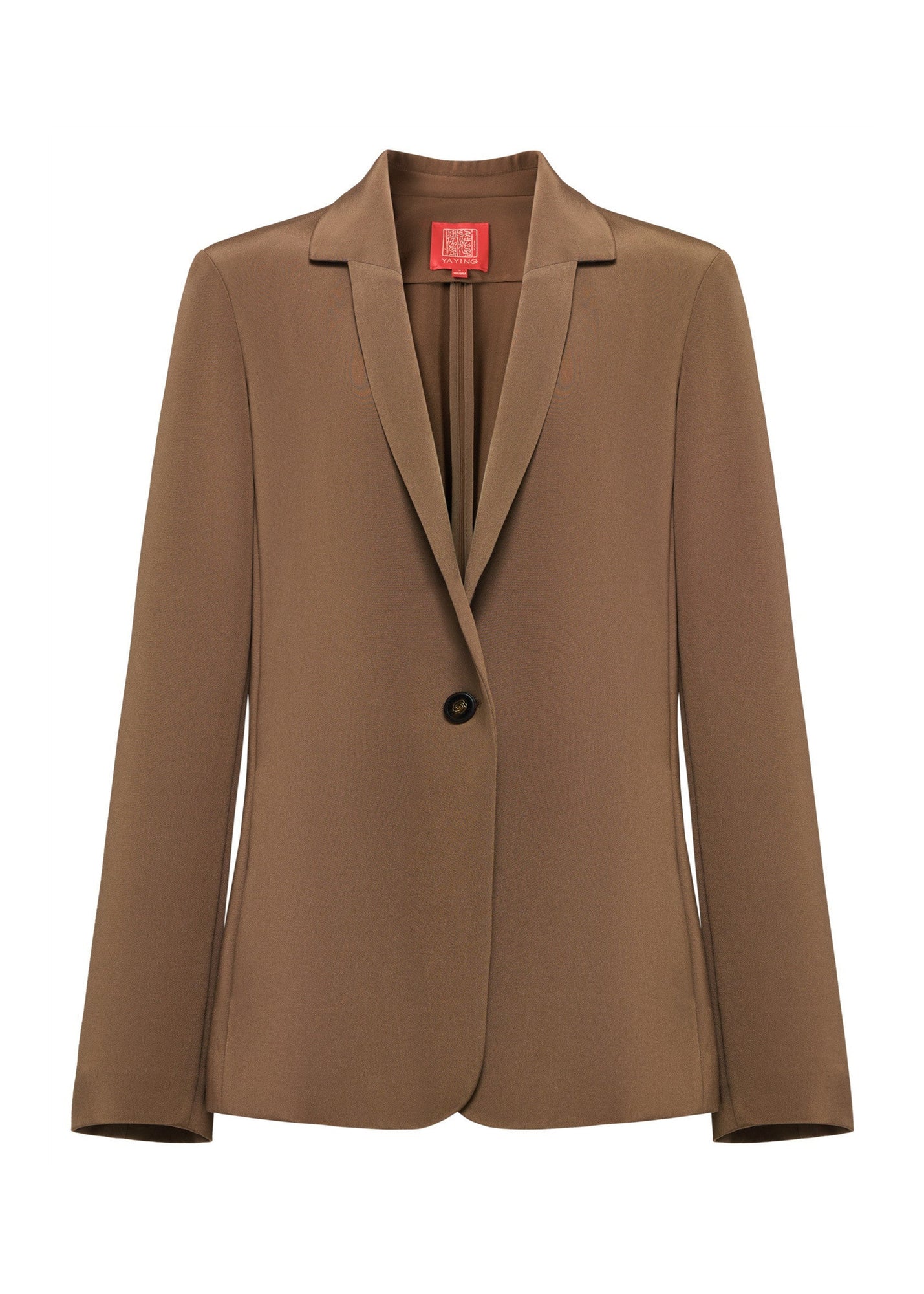 Silk Waist-Fitted Jacket | Brown