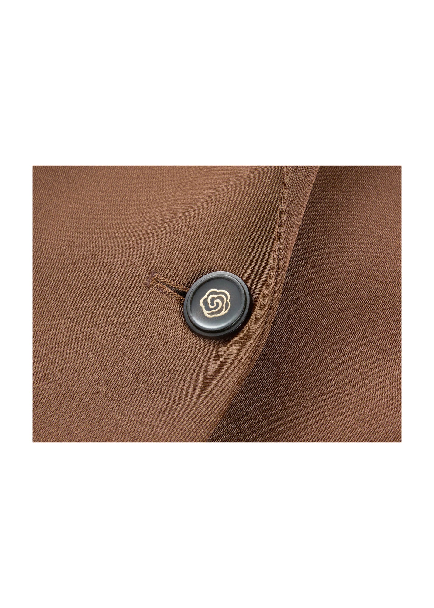 Silk Waist-Fitted Jacket | Brown